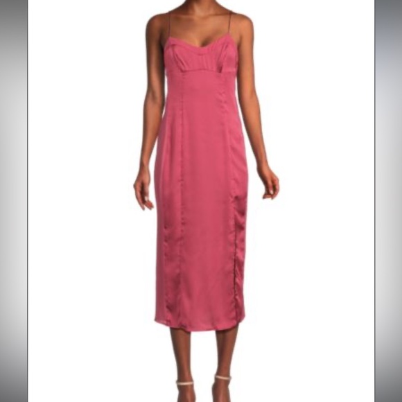 NWT  free people intimately City Cool Midi Slip Drees in Venetian Red  Size: XS - Picture 2 of 8
